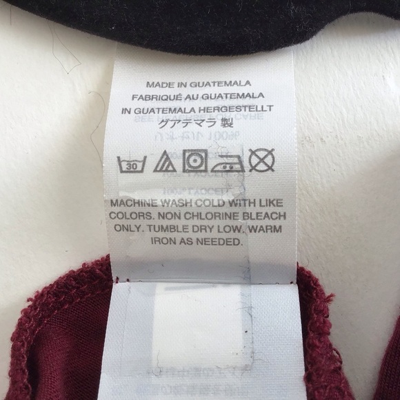 J Crew long sleeve, scoop neck high/low tunic top Lyocell Burgundy size … - Picture 6 of 6